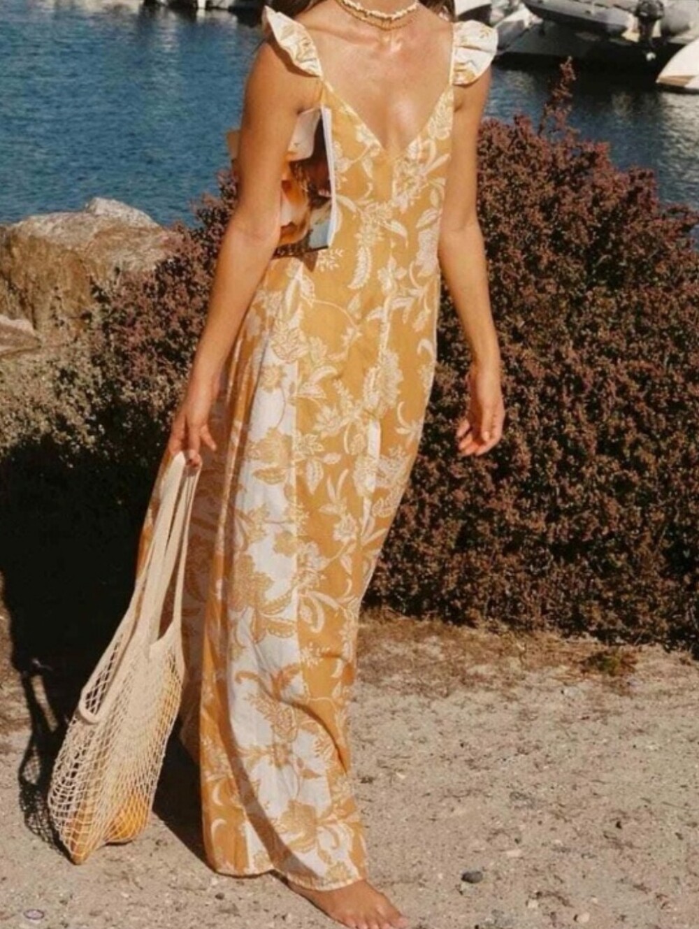 Anthropologie Maaji Honey Lily Maxi Dress Size Small